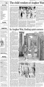 B | PHILLY.COM  SUNDAY, APRIL 22, 2012 | THE PHILADELPHIA INQUIRER | N5 checkin The child vendors of Angkor Wat Top 10 List