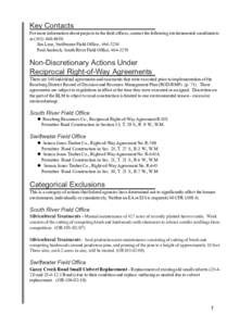 Roseburg District Planning Update Summer 2002