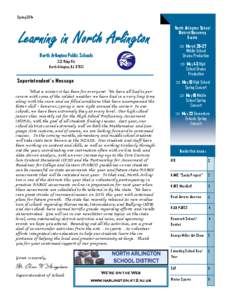 Spring[removed]Learning in North Arlington North Arlington School District Upcoming