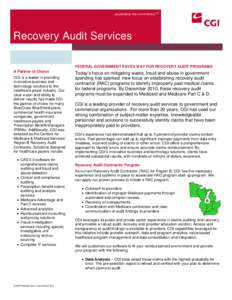 Microsoft Word - CGI_Recovery Audit Services.doc