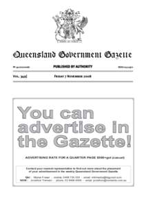 QueenslandGovernment Government Gazette Queensland Gazette PP[removed]