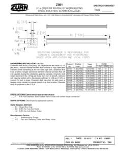 Z891 ® SPECIFICATION SHEET[removed]WIDE REVEAL BY[removed]LONG