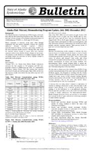 Alaska Hair Mercury Biomonitoring Program Update, July 2002–December 2012