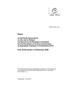 CPT/Inf[removed]Report to the Polish Government on the visit to Poland carried out by the European Committee