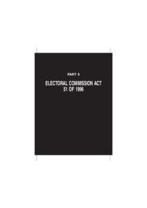 PART II  ELECTORAL COMMISSION ACT 51 OFclxxv