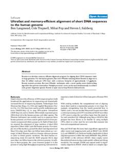 Open Access  et al. Langmead 2009 Volume