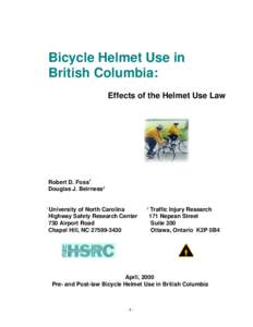 Bicycle Helmet Use in British Columbia: Effects of the Helmet Use Law