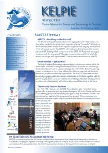 KELPIE  http://www.masts.ac.uk NEWSLETTER Marine Alliance for Science and Technology for Scotland