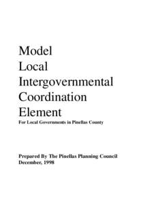 Model Local Intergovernmental Coordination Element For Local Governments in Pinellas County