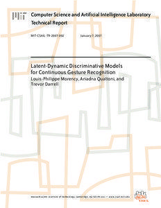 Markov models / Learning / User interface techniques / Statistical classification / Bioinformatics / Hidden Markov model / Gesture recognition / Conditional random field / Sequence labeling / Statistics / Machine learning / Artificial intelligence