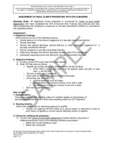 Assessment of Male Patient Presenting with Dysuria