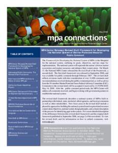 May[removed]mpa connections A publication of the National Marine Protected Areas Center  TABLE OF CONTENTS