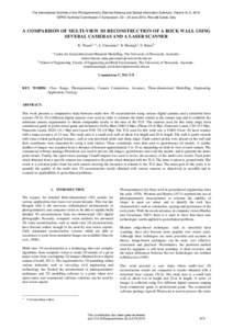 The International Archives of the Photogrammetry, Remote Sensing and Spatial Information Sciences, Volume XL-5, 2014 ISPRS Technical Commission V Symposium, 23 – 25 June 2014, Riva del Garda, Italy A COMPARISON OF MULT