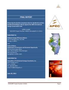 FINAL REPORT Measuring the Baseline Compliance Rate for Residential and NonResidential Buildings in Illinois Against the 2009 International Energy Conservation Code (ARRA funded) DCEO RFP Project-Number[removed]Amended 0