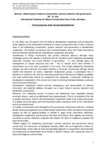 Millennium Development Goals / Conservation / Sustainability / Biodiversity / Natural resource management / Indigenous and Community Conserved Area / Convention on Biological Diversity / Reducing Emissions from Deforestation and Forest Degradation / Conservation biology / Environment / Forestry / Earth