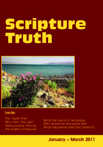 Scripture Truth Inside: The “quiet time” Why, then, the Law?