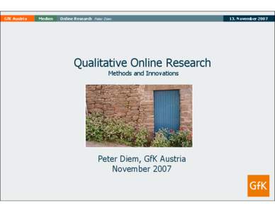 GfK Austria  Medien „Thema Online Research