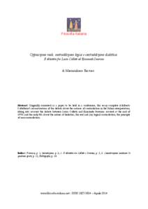 Filosofia Italiana  Opposizione reale, contraddizione logica e contraddizione dialettica. Il dibattito fra Lucio Colletti ed Emanuele Severino di Massimiliano Biscuso