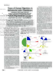 REPORTS  Traces of Human Migrations in Helicobacter pylori Populations Daniel Falush,1 Thierry Wirth,1 Bodo Linz,1 Jonathan K. Pritchard,2 Matthew Stephens,3 Mark Kidd,4