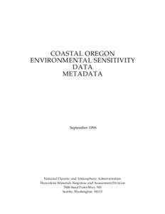 Metadata for Coastal Oregon Environmental Sensitivity Index (ESI)