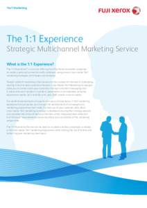 1to1 Marketing  The 1:1 Experience Strategic Multichannel Marketing Service What is the 1:1 Experience?