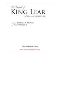 Folger Shakespeare Library http://www.folgerdigitaltexts.org Contents  Front