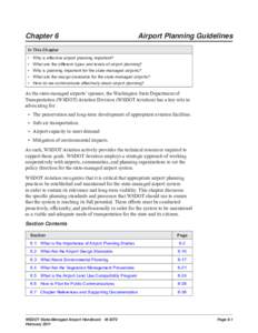 State-Managed Airport M 3072 Chapter 6 Airport Planning Guidelines