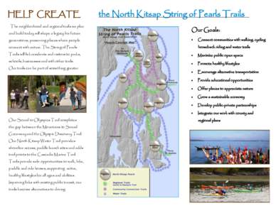 HELP CREATE The neighborhood and regional trails we plan and build today will shape a legacy for future generations, preserving places where people  the North Kitsap String of Pearls Trails