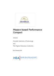 Mission-based Performance Compact between Dundalk Institute of Technology and The Higher Education Authority