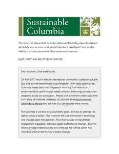 Environmentalism / Environmental social science / Columbia University / Ecological footprint / Sustainability at American Colleges and Universities / Think Green Alliance / Environment / Sustainability / Earth