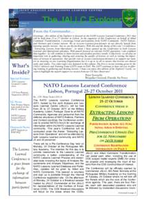 Joint Analysis and Lessons Learned Centre / Allied Command Transformation / International Security Assistance Force / NATO CIS School Latina / Military units and formations of NATO / Military / NATO