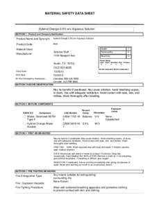 MATERIAL SAFETY DATA SHEET  Xylenol Orange 0.5% w/v Aqueous Solution SECTION 1 . Product and Company Idenfication  Product Name and Synonym:
