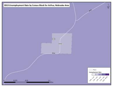 ´  2013 Unemployment Rate by Census Block for Arthur, Nebraska Area -92 NE