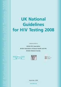 UK National Guidelines for HIV Testing 2008