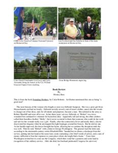 CMM Color Guard at Culpeper National Cemetery on Memorial Day. Len Cowherd and Gar Schulin in front of the main monument on Memorial Day.