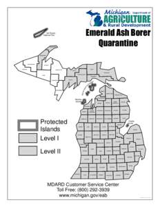 Michigan EAB Quarantine Map (B & W)