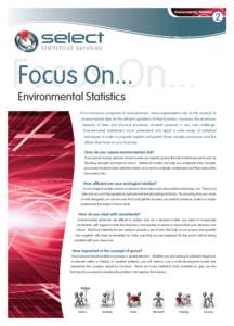 Environmental Statistics  2 Focus On... Focus