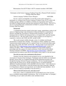 Memorandum for SLTT Chair (Matti) to SLTT committee members[removed]Memorandum from SLTT Chair to SLTT committee members[removed]) ---------------------------------------------------------------------------------