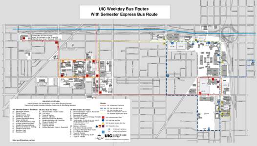 UIC Weekday Bus Routes With Semester Express Bus Route ADAMS STREET  QUINCY STREET