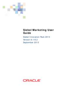 Siebel Marketing User Guide