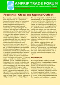 AMPRIP TRADE FORUM  Agricultural Marketing Promotion and Regional Integration Project Newsletter