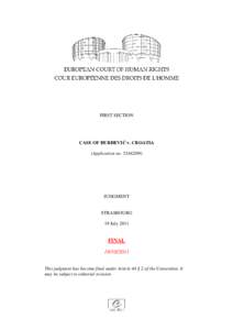 FIRST SECTION  CASE OF ĐURĐEVIĆ v. CROATIA (Application no[removed]JUDGMENT