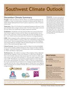 December 20, 2010  Southwest Climate Outlook Vol. 9 Issue 12  December Climate Summary