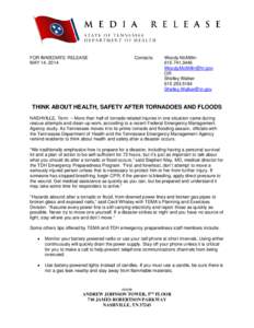 FOR IMMEDIATE RELEASE MAY 14, 2014 Contacts:  Woody McMillin