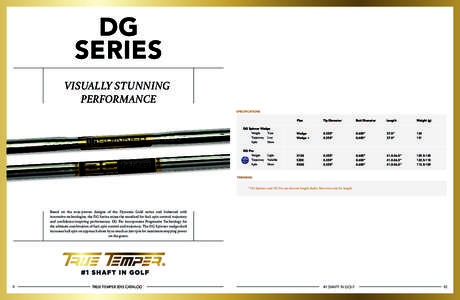 DG SERIES VISUALLY STUNNING PERFORMANCE SPECIFICATIONS
