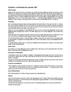 Nyhedsbrev, verdensdansker.dk, september 2007 Klokken ringer Kender du det? Der bliver talt om et eller andet, som du ikke helt fanger. M˚aske har du hørt om ordet før, men en forst˚aelse er det aldrig blevet til. Or