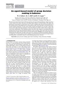 Phil. Trans. R. Soc. B doi:[removed]rstb[removed]Published online An agent-based model of group decision making in baboons