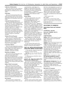 Federal Register / Vol. 66, No[removed]Wednesday, September 12, [removed]Rules and Regulations Collection of Information This rule calls for no new collection of information under the Paperwork Reduction Act of[removed]U.S