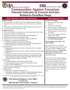 FBI  Federal Bureau of Investigation Communities Against Terrorism