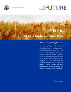 Feed the Future FY 2010 Implementation Plan, Kanya